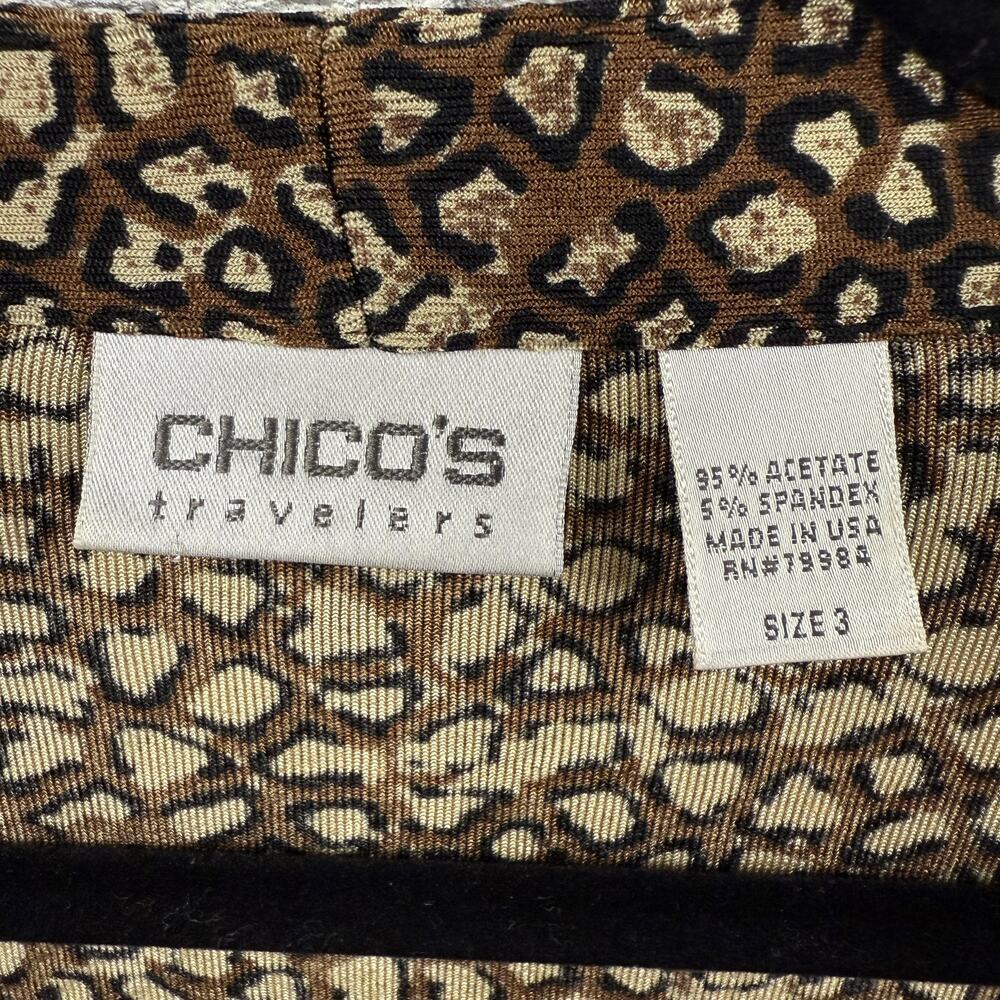 Chicos Travelers 3 XL 2 Piece Top Set Slinky Liquid Knit Office Classic USA Made - Picture 4 of 16